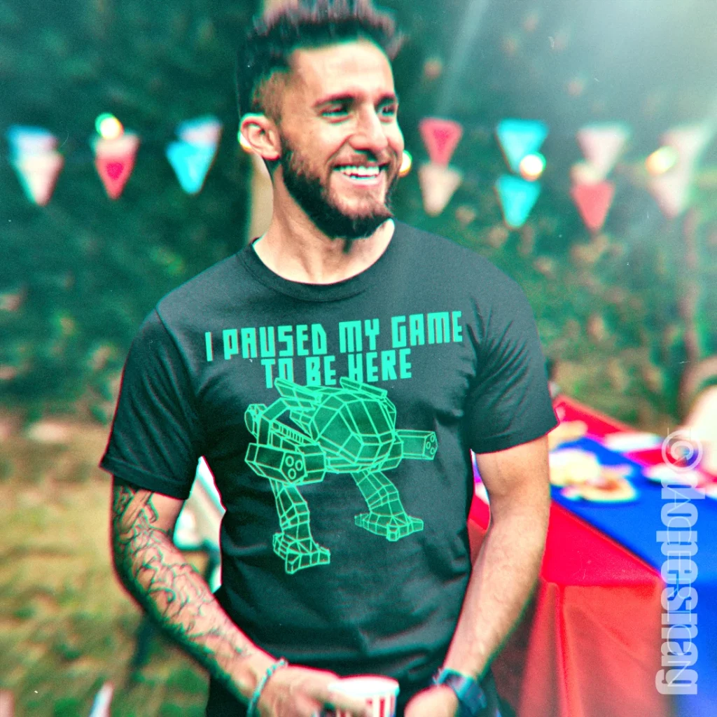 low poly mech gaming tshirt 01 amazon