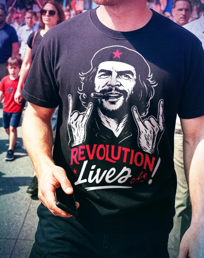 CHE REVOLUTION W HORNS CIGAR shirt mockup AF2